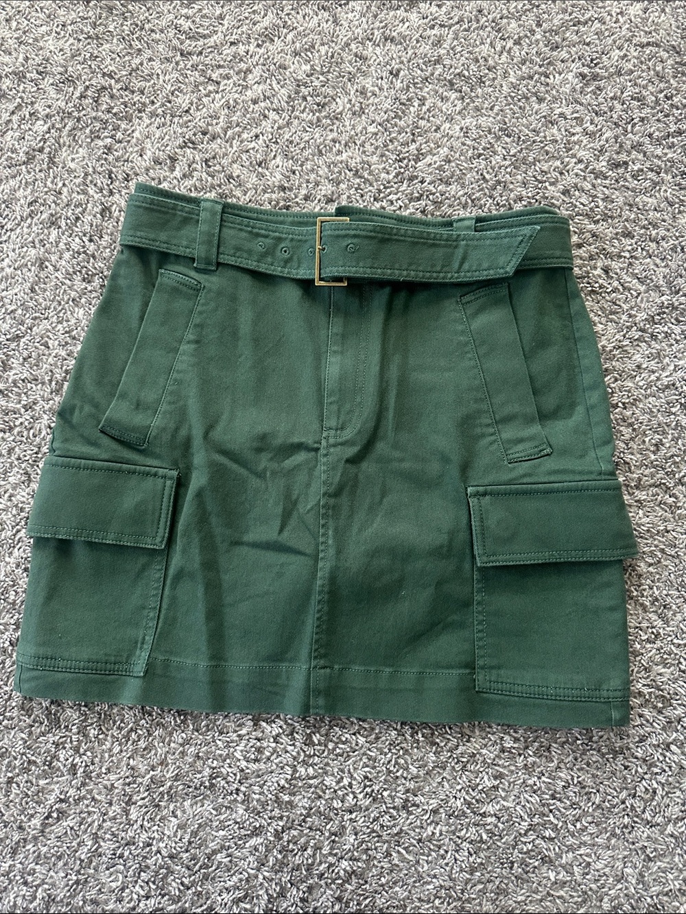 NWT LOFT Green Utility Skirt with Belt